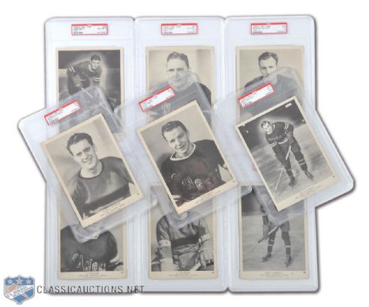 1939-40 O-Pee-Chee New York Rangers Collection of 9 PSA Graded Cards
