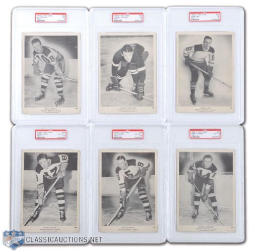 1939-40 O-Pee-Chee Boston Bruins Collection of 6 PSA Graded Cards