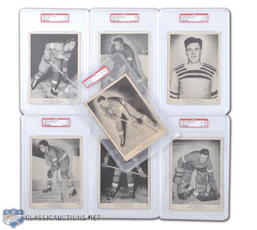 1939-40 O-Pee-Chee Detroit Red Wings Collection of 7 PSA Graded Cards