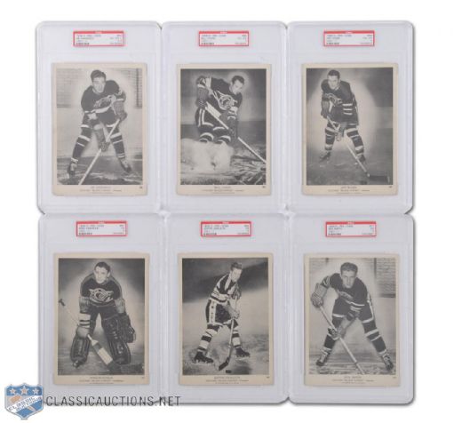 1939-40 O-Pee-Chee Chicago Black Hawks Collection of 6 PSA Graded Cards