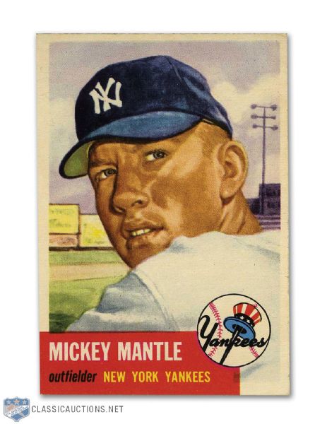 1953 Topps Mickey Mantle Card #82