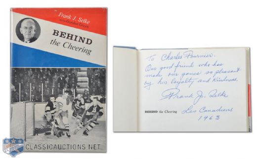 "Behind the Cheering" 1962 Book Signed by Frank Selke