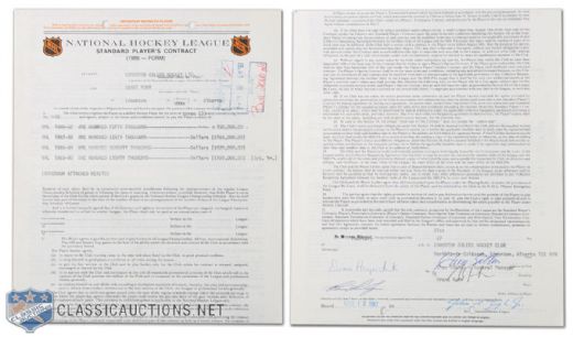 Grant Fuhr 1986-90 Edmonton Oilers Signed NHL Contract