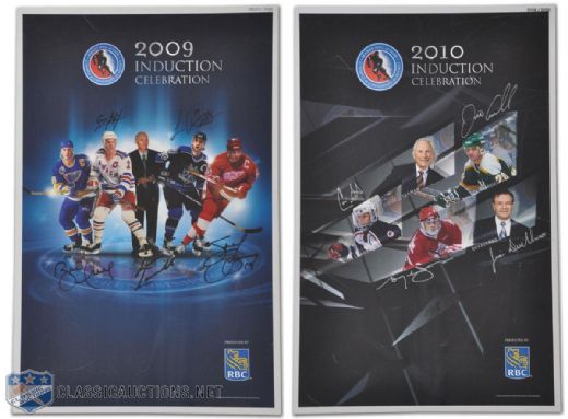 2009 & 2010 Hockey Hall of Fame Inductees Signed Posters, Including Yzerman, Hull & Leetch