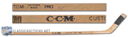 Mike Pelyk 1969-70 Toronto Maple Leafs Team-Signed Game-Used Stick