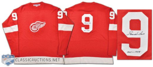 Gordie Howe Signed 1950s-Style Detroit Red Wings Ebbets Field Flannels Wool Heritage Jersey