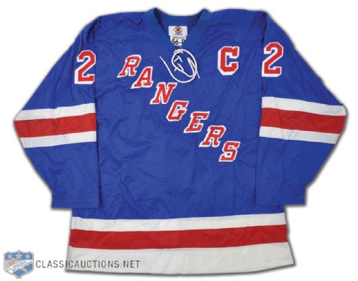 Brian Leetch Autographed New York Rangers Jersey
