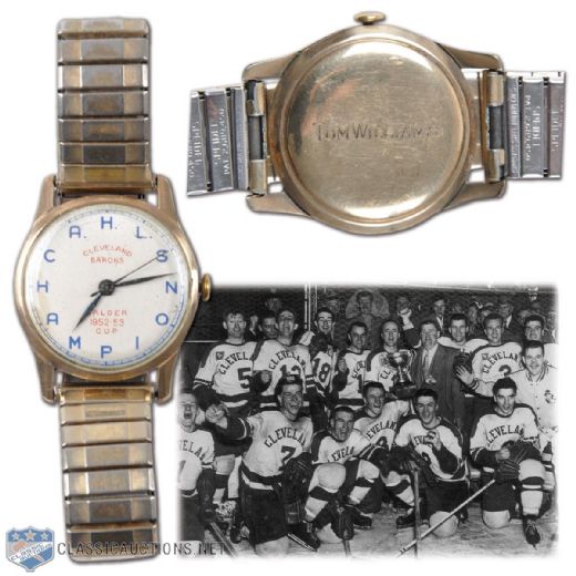 Tom Williams 1952-53 AHL Cleveland Barons Calder Cup Championship Watch