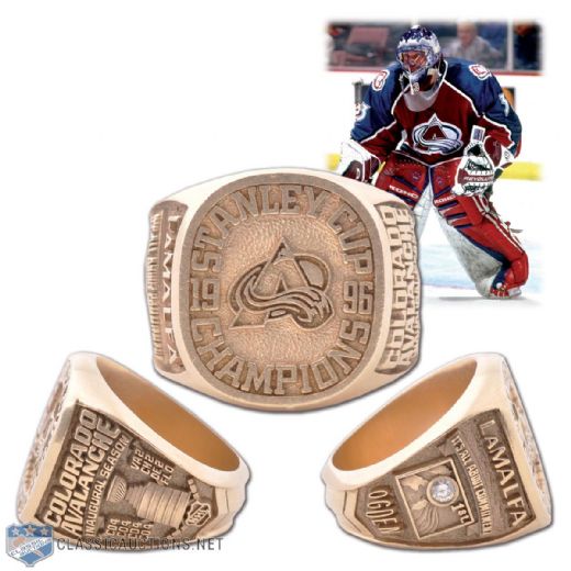 Colorado Avalanche 1996 Stanley Cup Championship Gold & Diamond Ring