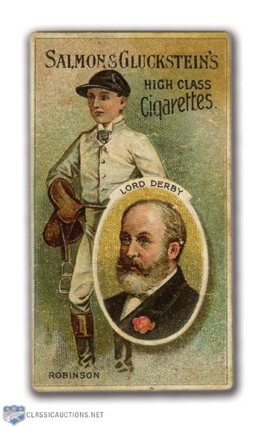 Rare 1900 Lord Stanley Salmon & Gluckstein Tobacco Card