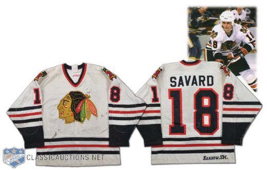 1981-82 Denis Savard Game-Worn Chicago Black Hawks Jersey