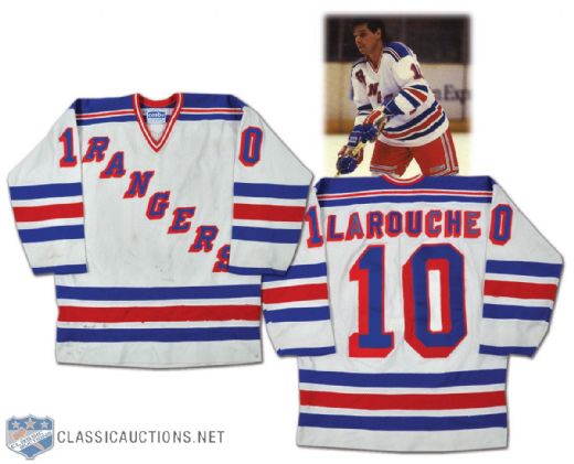 Circa 1984-85 Pierre Larouche Game-Worn New York Rangers Jersey