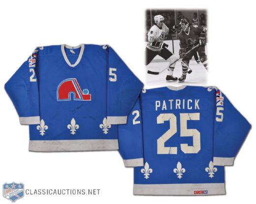 1985-86 Steve Patrick Game-Worn Quebec Nordiques Jersey