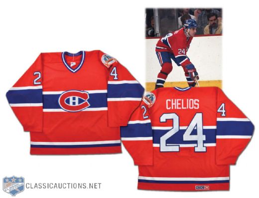 1989 Chris Chelios Montreal Canadiens Stanley Cup Game Jersey