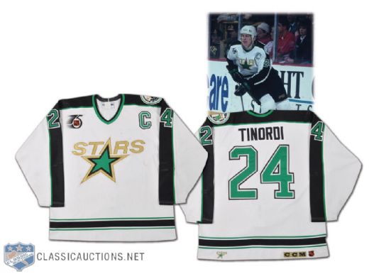 1991-92 Mark Tinordi Game-Worn Minnesota North Stars Captains Jersey