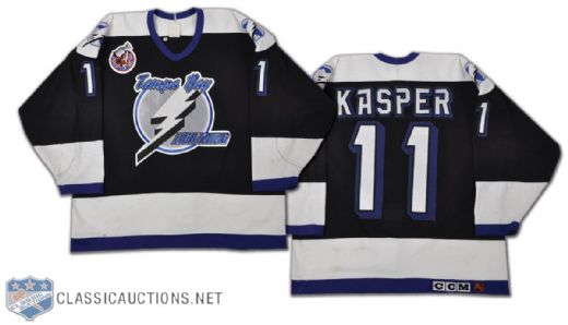 1992-93 Steve Kasper Game-Worn Tampa Bay Lightning First Year Jersey