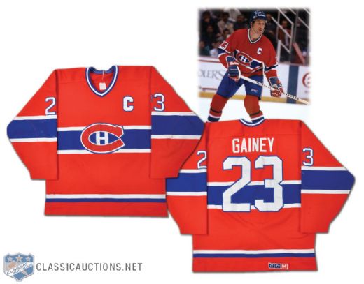 Bob Gainey 1988 Montreal Canadiens Game-Worn Jersey
