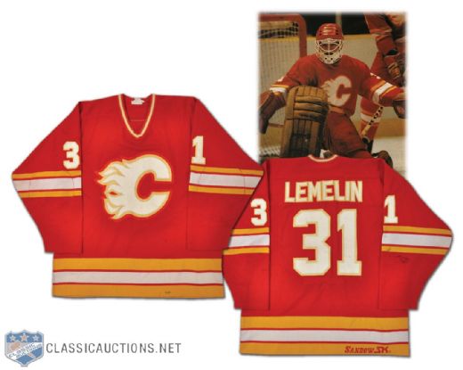 Rejean Lemelin 1982-83 Calgary Flames Game-Worn Jersey