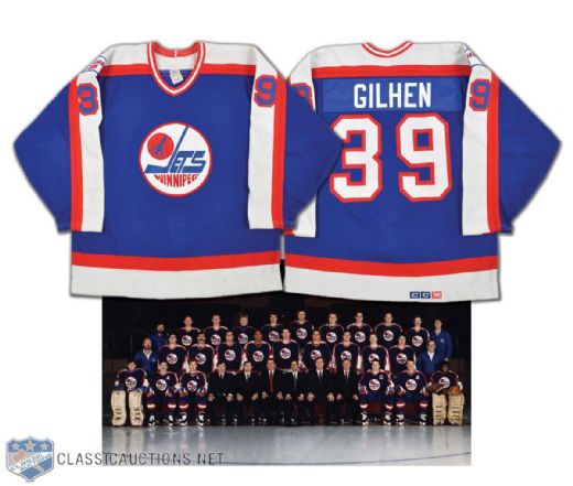 Randy Gilhen 1987-88 Winnipeg Jets Game-Worn Jersey