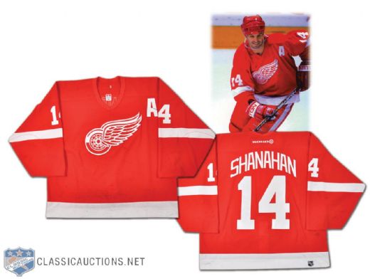 Brendan Shanahan 2001-02 Detroit Red Wings Game-Worn Jersey