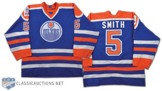 Steve Smith 1988-89 Edmonton Oilers Game-Worn Jersey