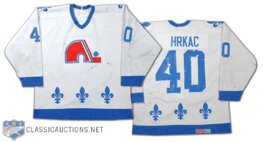 Tony Hrkac 1989-90 Quebec Nordiques Game-Worn Jersey