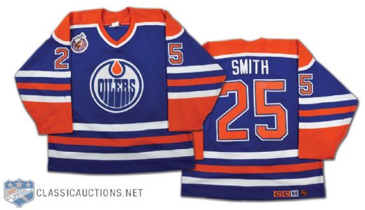 Geoff Smith 1992-93 Edmonton Oilers Signed Game-Worn Jersey