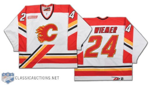 Jason Wiemer 1999-2000 Calgary Flames Game-Worn Jersey