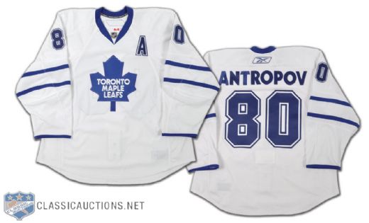 Nik Antropov 2008-09 Toronto Maple Leafs Game-Worn Jersey