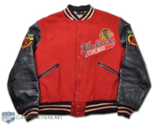 Vintage 1960s Chicago Black Hawks Jacket