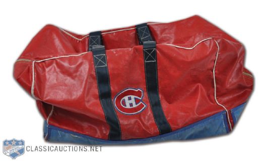 1980s Montreal Canadiens Lucien Deblois Autographed Equipment Bag