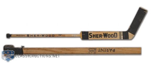 Bernie Parent Early-1970s Toronto Maple Leafs Sher-Wood Game-Used Stick