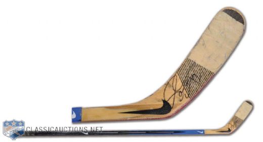 Simon Gagne 2002 Winter Olympics Team Canada Signed Game-Used Stick
