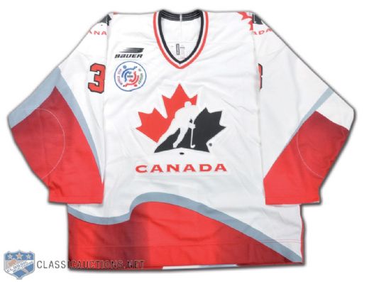 Sylvain Cote Team Canada 1996 World Cup of Hockey Pre-Tournament Game-Worn Jersey