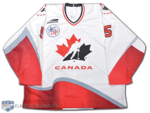 Ed Jovanovski Team Canada 1996 World Cup of Hockey Pre-Tournament Game-Worn Jersey