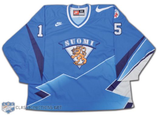Antti Tormanen Team Finland 1996 World Cup of Hockey Game-Issued Jersey