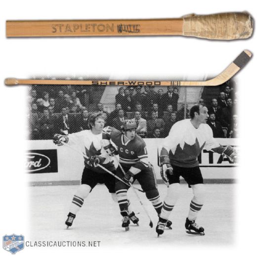 1972 Canada-Russia Series Pat Stapleton Game 8 Game-Used Stick