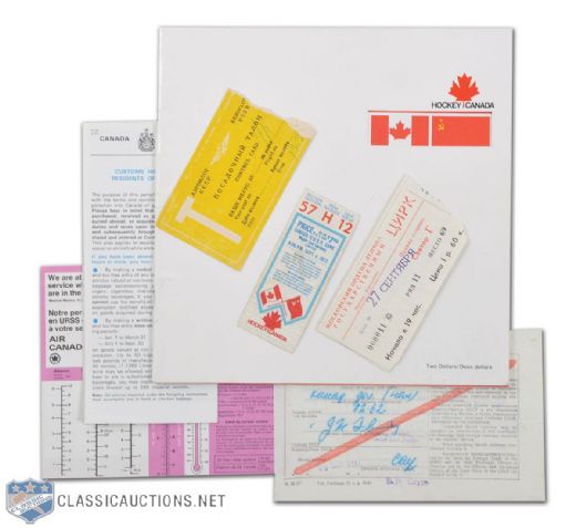 1972 Canada-Russia Series Collection with Game 2 Ticket Stub & Program