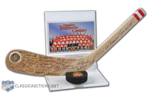 1972 Canada-Russia Summit Series Team Canada Limited Edition Team-Signed Hockey Stick Blade by 27, Including Paul Henderson and Phil Esposito