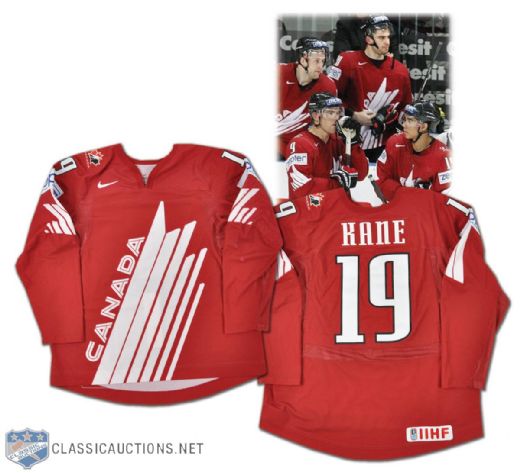 Evander Kane 2010 IIHF World Championships Team Canada Game-Worn Jersey -Photo-Matched!