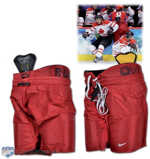 Alexander Ovechkin 2010 Winter Olympics Team Russia Game-Worn Pants <br>Photo-Matched !