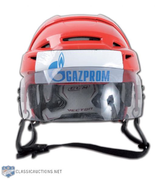 Alexander Ovechkin 2010 World Championships Team Russia Game-Worn Helmet