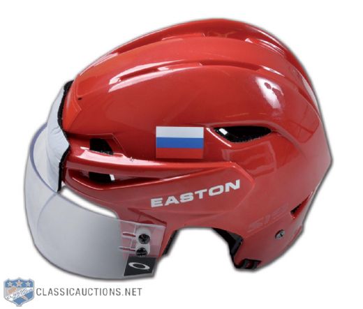 Sergei Fedorov Team Russia 2010 World Championships Game-Worn Helmet