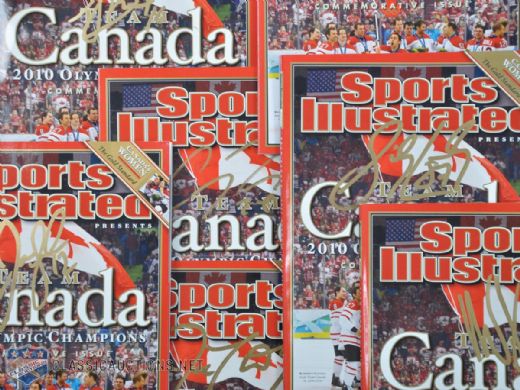 Team Canada 2010 Olympics Signed Sports Illustrated Magazine Collection of 7, Featuring Crosby, Luongo & Iginla