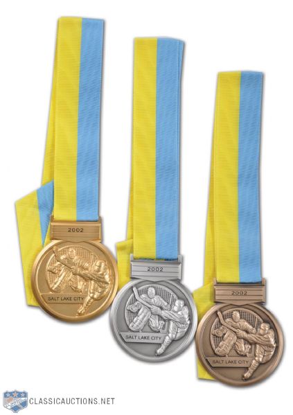 Salt Lake City 2002 Winter Olympics IIHF Gold, Silver & Bronze Medals