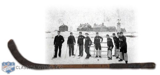 1880s-1890s Wright & Ditson Ice Polo / Ice Hockey Stick (37")