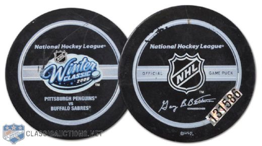 Official NHL 2008 Winter Classic Game-Used Game Puck