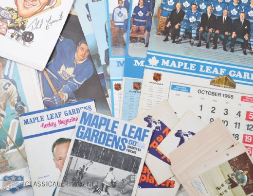 1970s Memorabilia Collection with Maple Leafs Calendars (5), Toronto Sun Photos, Prudential Prints & More