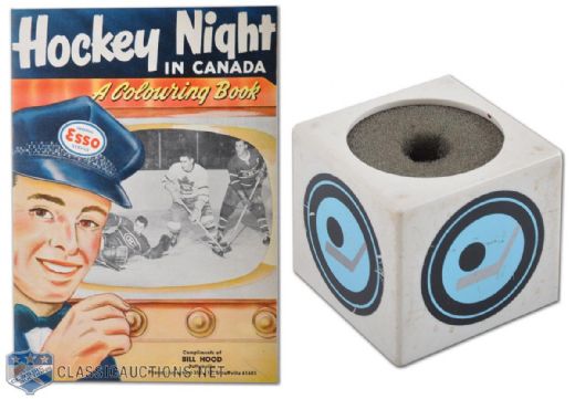 1953 Hockey Night In Canada Coloring Book & Hockey Night in Canada Microphone Cover