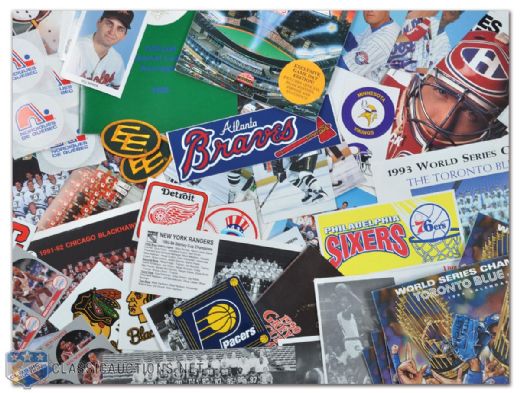 Huge 1990s NHL - MLB - NFL - NBA - CFL Promo Items Collection